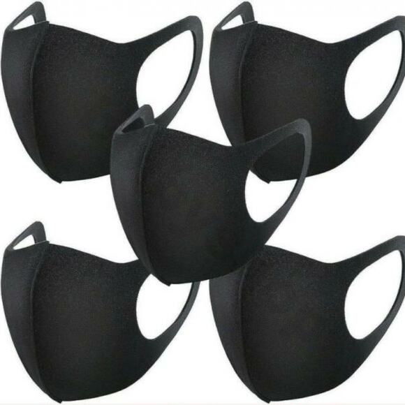 10 Black Face Masks ~ One Size Fits Most, RETAIL $25 - Picture 1 of 6